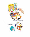 Three dimensional magnetic book of changing face